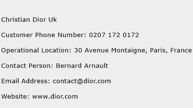 Dior customer service uk